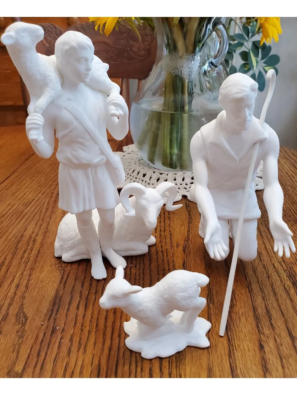Vtg Lenox White Porceline Nativity